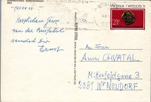 53147 - Steiermark - Wildalpen , Hinterwildalpen , Mehrbildkarte - gelaufen 1980