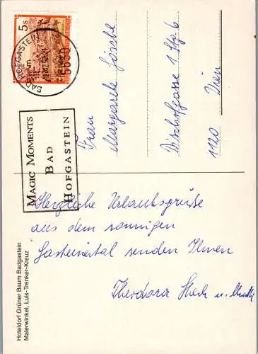 53175 - Salzburg - Bad Gastein , Hoteldorf Grüner Baum , Malerwinkel , Luis Trenker Kreuz - gelaufen 1992