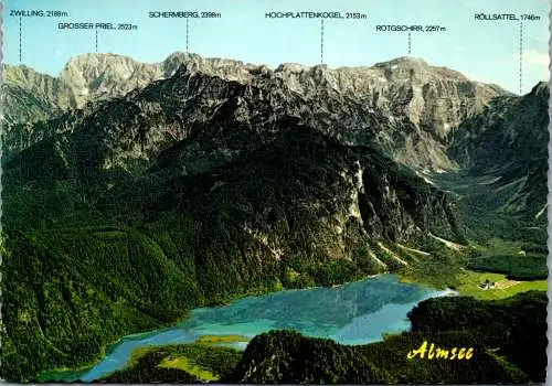 53208 - Oberösterreich - Grünau , Almsee im Almtal , Zwilling , Schermberg , Rotgschirr , Röllsattel - gelaufen 1972