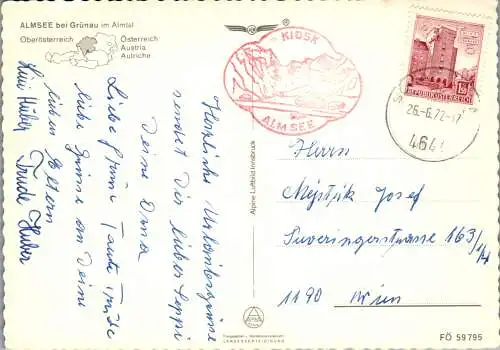 53208 - Oberösterreich - Grünau , Almsee im Almtal , Zwilling , Schermberg , Rotgschirr , Röllsattel - gelaufen 1972