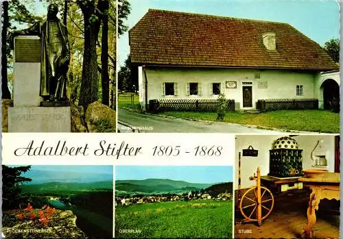 53215 - Persönlichkeiten - Maler , Adalbert Stifter , Geburtshaus , Oberplan , Plockensteinersee - gelaufen 1981