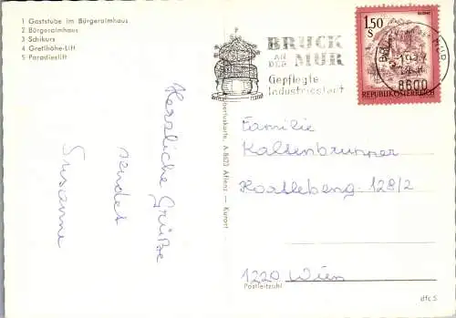 53220 - Steiermark - Aflenz , Bürgeralm , Bürgralmhaus , Mehrbildkarte - gelaufen 1977