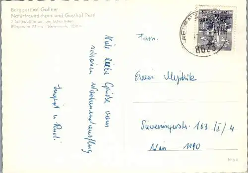 53224 - Steiermark - Aflenz , Gasthof Gollner , Naturfreundehaus , Gasthof Pertl , Bürgeralm - gelaufen