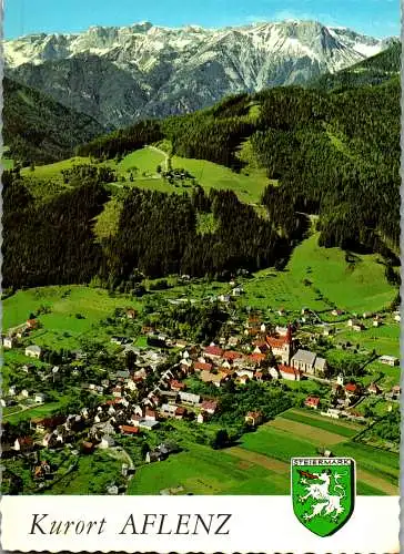 53225 - Steiermark - Aflenz , mit Hochschwab , Panorama - gelaufen 1975