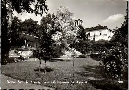 53229 - Steiermark - Bad Gleichenberg , Musikterrasse im Kurpark - gelaufen 1965
