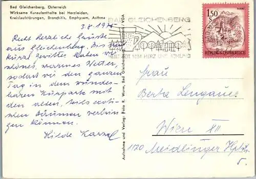 53245 - Steiermark - Bad Gleichenberg , Kuranstalt - gelaufen 1975