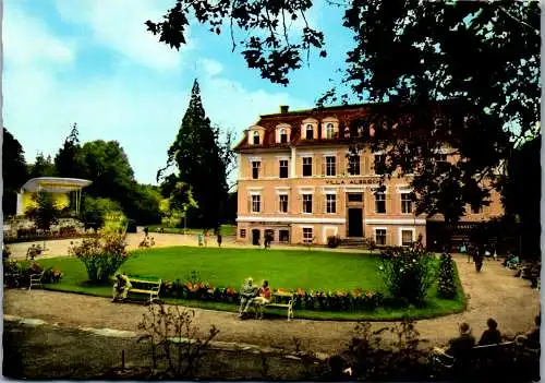 53246 - Steiermark - Bad Gleichenberg , Kurplatz mit Musikpodium und Wellingtonia - gelaufen 1984