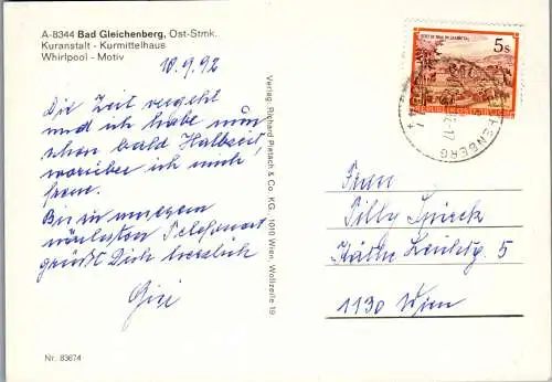 53248 - Steiermark - Bad Gleichenberg , Kuranstalt , Whirlpool - gelaufen 1992