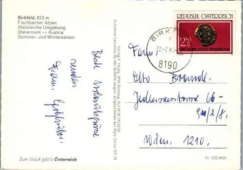 53265 - Steiermark - Birkfeld , Fischbacher Alpen , Mehrbildkarte - gelaufen 1980