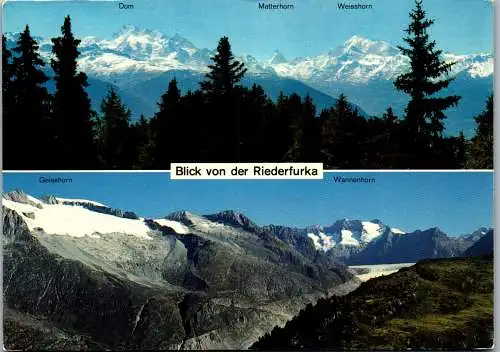 53290 - Schweiz - Riederfurka , Walliseralpen , Aletschgebiet , Geisshorn , Wannenhorn - gelaufen 1981