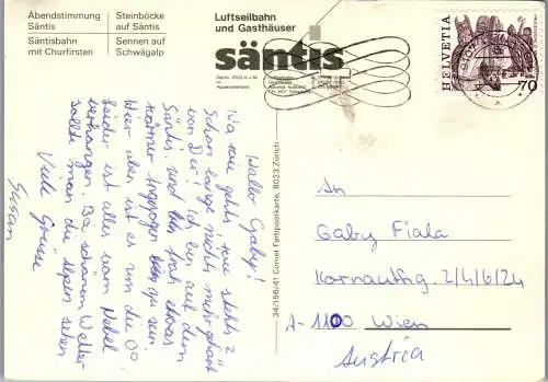 53295 - Schweiz - Säntis , Mehrbildkarte - gelaufen 1985