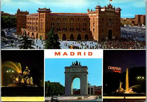 53306 - Spanien - Madrid , Mehrbildkarte - gelaufen 1972