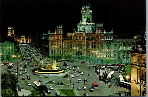 53317 - Spanien - Madrid , Plaza de la Cibeles y Calle de Alcala - gelaufen