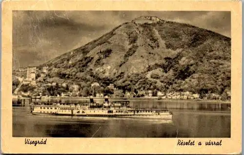 53358 - Ungarn - Visegrad , Reszlet a varral , Ship , Schiff  - gelaufen