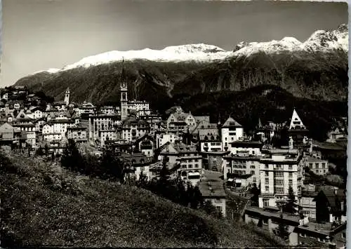 53362 - Schweiz - St. Moritz , Dorf gegen Muottas Muraigl - nicht gelaufen