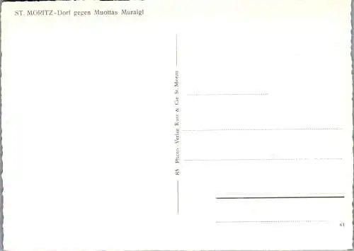 53362 - Schweiz - St. Moritz , Dorf gegen Muottas Muraigl - nicht gelaufen