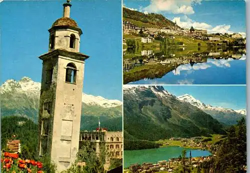 53365 - Schweiz - St. Moritz , Schiefer Turm , Dorf und Bad - nicht gelaufen