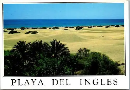 53368 - Spanien - Gran Canaria , Playa del Ingles , Sand Düne - gelaufen 1993