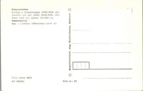 53395 - Ungarn - Pannonhalma , Ansicht mit der Abtei - nicht gelaufen