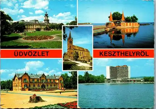 53410 - Ungarn - Keszthely , Mehrbildkarte - gelaufen 1978