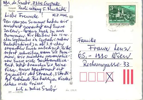 53418 - Ungarn - Csopak , Mehrbildkarte - gelaufen 1979