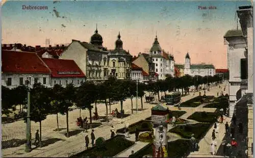 53420 - Ungarn - Debrecen , Piac utca - gelaufen 1918