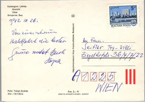 53426 - Ungarn - Esztergom , Gran , Ansicht , View - gelaufen 1982