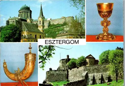 53428 - Ungarn - Esztergom , Mehrbildkarte - gelaufen 1981