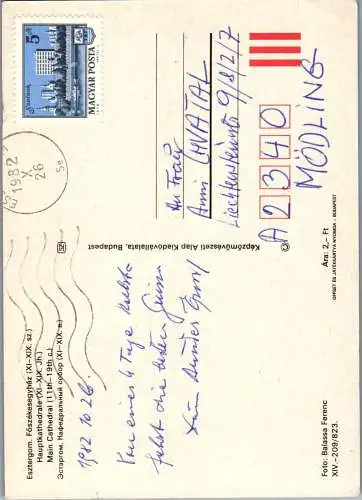 53437 - Ungarn - Esztergom , Kathedrale , Ansicht - gelaufen 1982