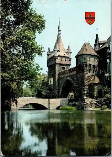 53446 - Ungarn - Budapest , Schloss Vajdahunyad , Museum - gelaufen 1977