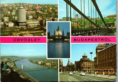 53450 - Ungarn - Budapest , Mehrbildkarte - gelaufen