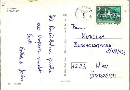 53452 - Ungarn - Budapest , Mehrbildkarte - gelaufen 1979