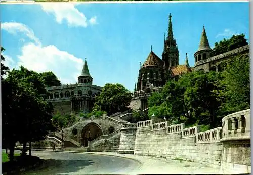 53460 - Ungarn - Budapest , Fischerbastei , Matthiaskirche , Matyas Templom - nicht gelaufen