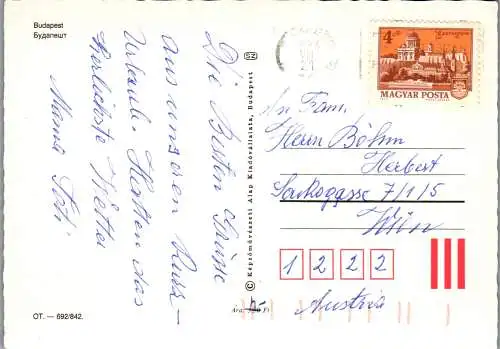 53496 - Ungarn - Budapest , Mehrbildkarte - gelaufen 1984