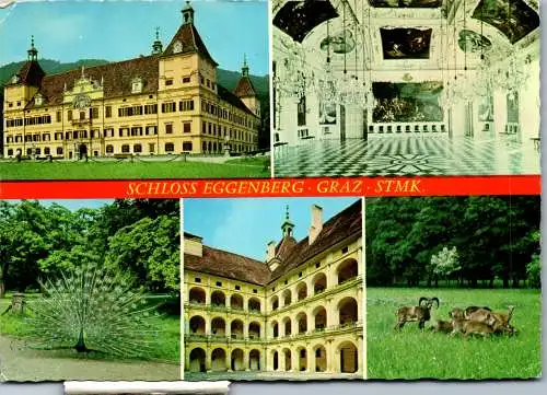 53514 - Steiermark - Graz , Schloss Eggenberg , Mehrbildkarte - gelaufen 1977