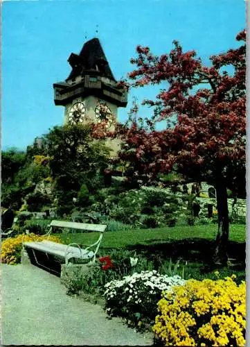 53516 - Steiermark - Graz , Schlossberg , Uhrturm - gelaufen 1980