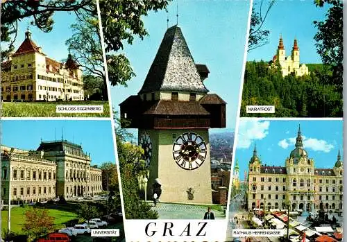 53518 - Steiermark - Graz , Schloss Eggenberg , Universität , Mariatrost , Herrengasse - gelaufen