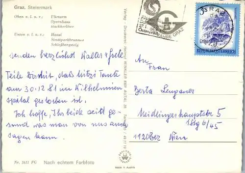 53524 - Steiermark - Graz , Mehrbildkarte - gelaufen 1981