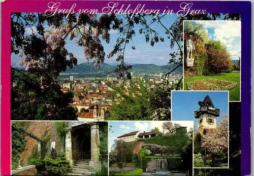 53528 - Steiermark - Graz , Schlossberg , Mehrbildkarte - gelaufen 1992