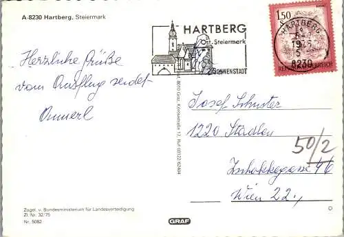53532 - Steiermark - Hartberg , Panorama - gelaufen 1976