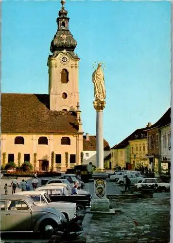 53538 - Steiermark - Hartberg , Hauptplatz , VW Käfer - gelaufen 1976