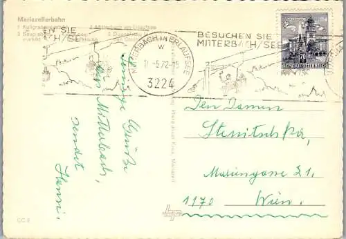 53546 - Steiermark - Mariazell , Mariazellerbahn , Kuhgrabenviadukt , Saugrabenviadukt , Stausee - gelaufen 1972