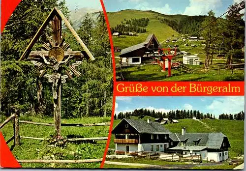 53551 - Steiermark - Aflenz , Bürgeralm , Gasthof Gollner - gelaufen 1970