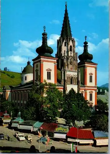 53553 - Steiermark - Mariazell , Wallfahrtskirche - gelaufen