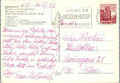53555 - Steiermark - Mariazell , Salvatorheim , Mehrbildkarte - gelaufen 1972