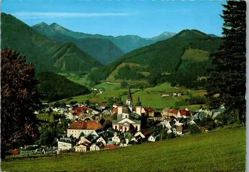 53570 - Steiermark - Mariazell , blick v. d. Staritzen und Dürrenstein - gelaufen 1976