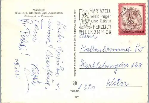 53570 - Steiermark - Mariazell , blick v. d. Staritzen und Dürrenstein - gelaufen 1976