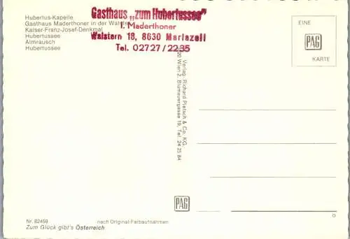 53579 - Steiermark - Mariazell , Walster , Gasthaus Maderthoner , Almrausch , Mehrbildkarte - nicht gelaufen