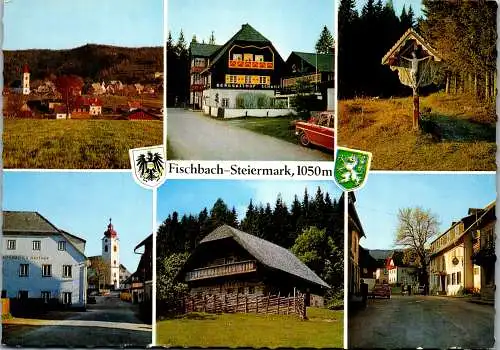 53589 - Steiermark - Fischbach , Gasthof Schanz , Zellerkreuz , Gasthof Zink , Gasthof Dobner - gelaufen 1976