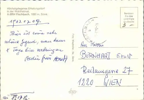 53592 - Steiermark - Fischbach , Mehrbildkarte - gelaufen 1982